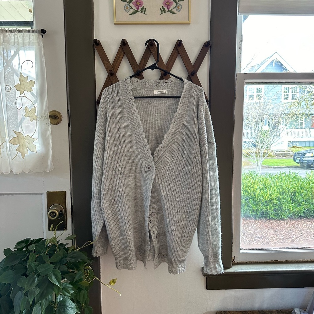 Steele Liam Cardigan Large, Comfy, Gray